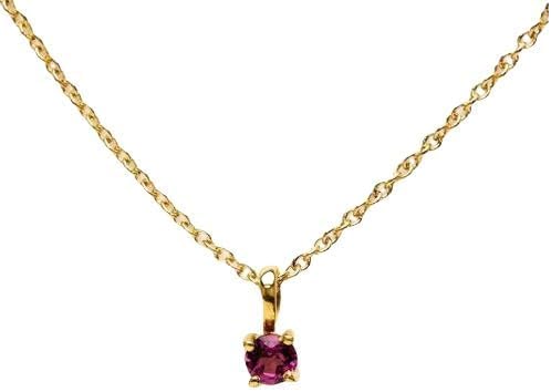 Collar de Joyería Cincelado con Anillo de Nacimiento y Piedra Preciosa para Mujer en Oro Suelto Femenino