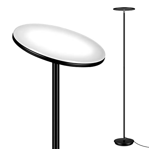 JUNING Lampadaire à LED 40W 3600 lumens 3000k 5 niveaux de luminosité lampadaire sur pied salon contrôle tactile, gradation progressive lampadaire moderne sur pied 180cm