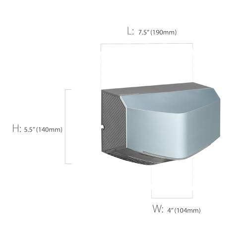 Secador de manos HD350 de pared azul glaciar compacto automático 8