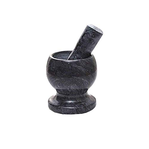 Langlebiger Mermaid Natursteinmörser mit Stößel Set Salz Gewürz Pfeffer Getreidemühle Apotheke Kräutermühle Knoblauchzerkleinerer Fleischwolf 11 *