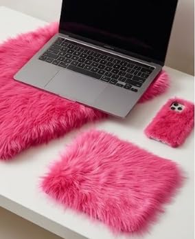 Image of Prokart Soft Faux Fur Fabric Cloth - 60 Inch Wide Pana | Fur Fabric Decorative Cloth for Crafting Soft Toys, Fancy Dress, Baby Photoshoot, Wedding Mandap & Party Decor (Dark Pink, 3 Mtr)