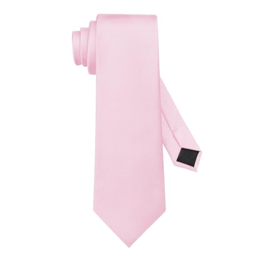 Image of DecTwig Men's Ties Solid Color Formal Neckties 3.15 inch (8CM) Black Ties For Men