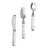 Hohopeti 3pcs Kids Stainless Steel Fork Spoon Set Toddler Utensils Set for Lunchbox Kids Home Cutlery