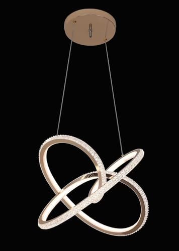 Lustre Pendente Moderno Luxo Cristal K9 (Curvas 38x32cm)