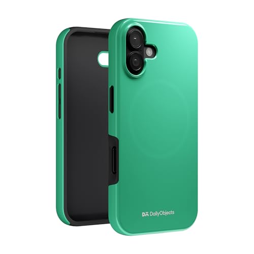 Image of DailyObjects Polycarbonate Enamel Bumper Magsafe Case for iPhone 16 Compatible with Mag-Safe Wireless Charging | Mint Hybrid Magnetic Back Cover