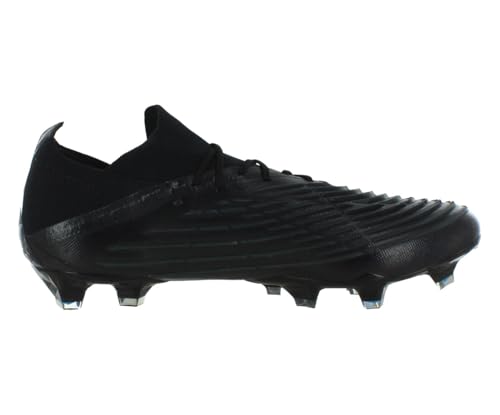 Image of adidas Predator Edge.1 Low Firm Ground Unisex Shoes Size 12.5, Color: Core Black /Cloud White /Vivid Red-Black