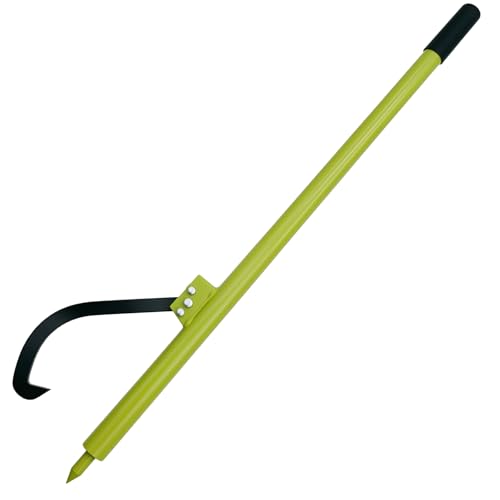 OAOLOWF 58 Log Peavey Adjustable Heavy Duty Log Roller Cant Hook Opening Felling Log Roller with Rubber Grip Log Cant Hook Logging Tools for Rolling Raising Turning Logs up to 19 Dia