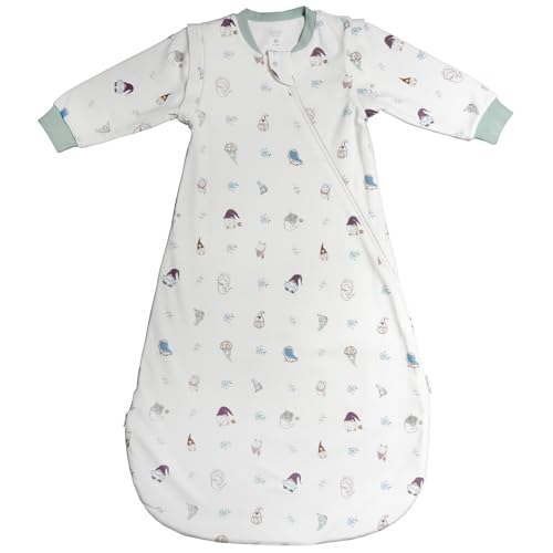 Image of Nest Designs Organic Cotton Removable Long Sleeve Sleep Bag | 1.0 TOG | Ideal for Sensitive Skin
