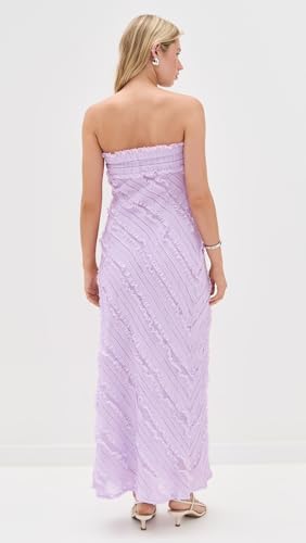 endless rose Women's Strapless Ruffled Maxi Dress3