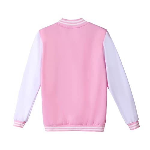 Image of Mowbeat Women Baseball Jacket Varsity Uniform Unisex Adult Long Sleeve Casual Loose Cardigan Men's Track Jacket