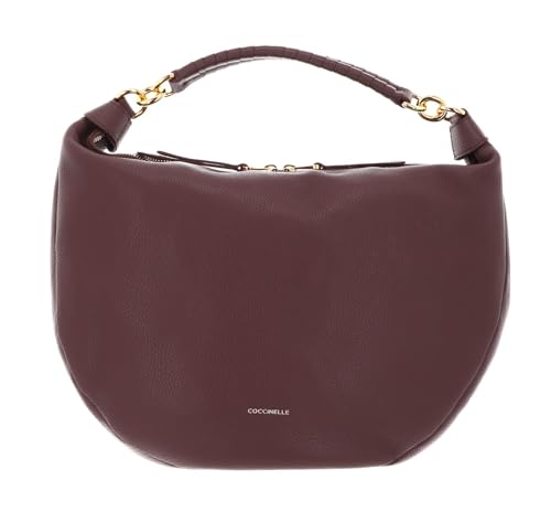 Sac Coccinelle Maelody en cuir brun carruba | Sac à main et épaule élégant