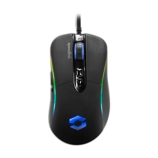 Speedlink SICANOS RGB Gaming Mouse - USB Maus mit RGB Beleuchtung für Büro/Home Office (7 ergonomische, programmierbare Tasten - mit dpi-Schalter bis zu 10000 dpi) für PC/Notebook/Laptop, schwarz