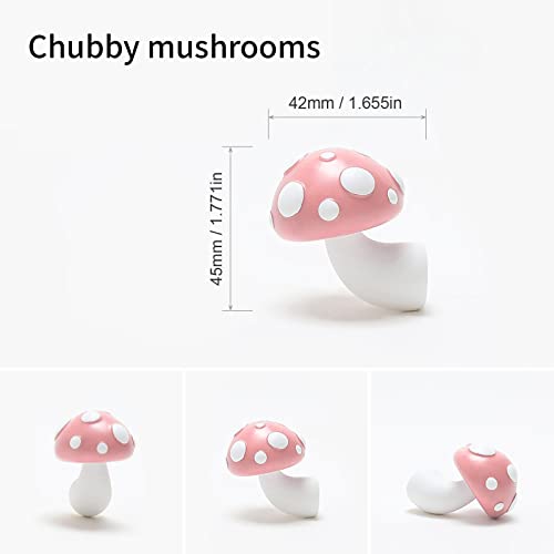 Jaddsa Mushroom Fridge Magnet 3D Resin Refrigerator Magnets Stickers Cute Magnets Kitchen Decoration,Decorative Magnets With Double-Sided Stickers To Satisfy Any Panel. (Pink) #TOP6