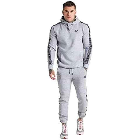 SikSilk Relaxed Fit Tape Hoodie And Track Pant Twin Set Cover