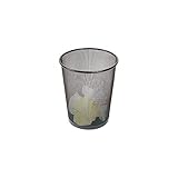 STAPLES Indoor Trash Can Without Lid, Black Steel Mesh, 5 Gal. (56903)