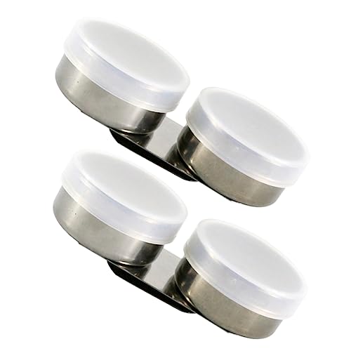 Homoyoyo 2 Piezas pintura al óleo de acero inoxidable escobilla Limpieza fácil de pinceles mezclando bote mixto de pintura olla para lavar cepillos limpiador de cepillos el plastico Silver