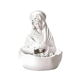 Porta Rosario Católico De 25 Cm - Estatua De Resina Santa Bendita, Porta Rosario De Recuerdo De La Virgen María, Escultura De La Santísima Madre Gracia Sagrada, Estatuilla Para Comunión, Mesa De Comed