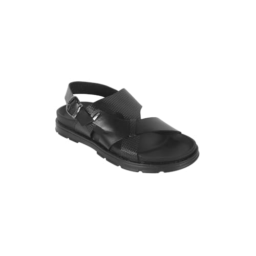 Image of Metro Men's Leather Textured Casual Sandals