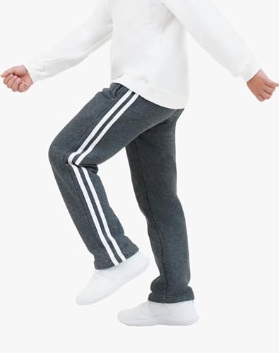 Rolimaka 4 Pcs Boys Sweatpants Soft Fleece Lined Open Bottom Youth Basic Athletic Joggers with Pockets Thermal Pants for Boys2