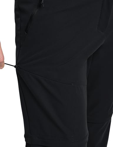Jack Wolfskin Damen Pico Trail Zip Off Pants Wanderhose, Schwarz, 38 EU