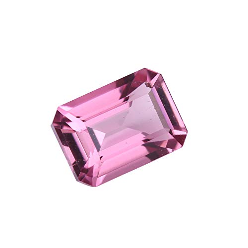 Tourmaline rose naturelle 1.25 CT avec coupe émeraude haut de gamme