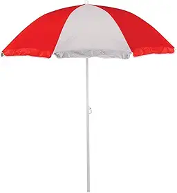 Guarda-Sol 1,80m FPS 70 Proteção Solar | Revestimento Prata | Haste de Aço Carbono | Ideal para Praia, Piscina e Camping | Leve + Sacola de Transporte