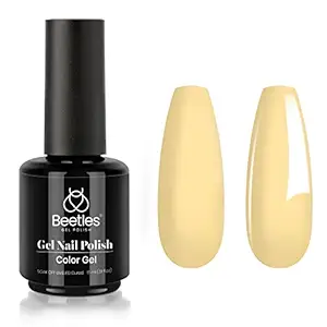 beetles Gel Polish 15ml Lemon Chiffon Nail Gel Soak Off LED Nail Lamp Gel Polish Nail Art Manicure Salon DIY Home Solid Gel 0.5Oz
