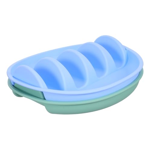 LABRIMP 2個 再利用可能シリコーン製タコスホルダー 仕切り付きプレート トレイスタンド付き 家族ディナー パーティー 食事準備用