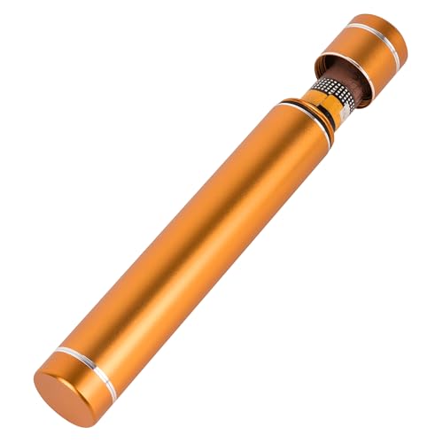 Linkidea Étui à cigares en Alliage d'aluminium, Tube à cigares pour Hommes, Tube Simple hermétique, Tubes à cigares avec Bouchons (Or)