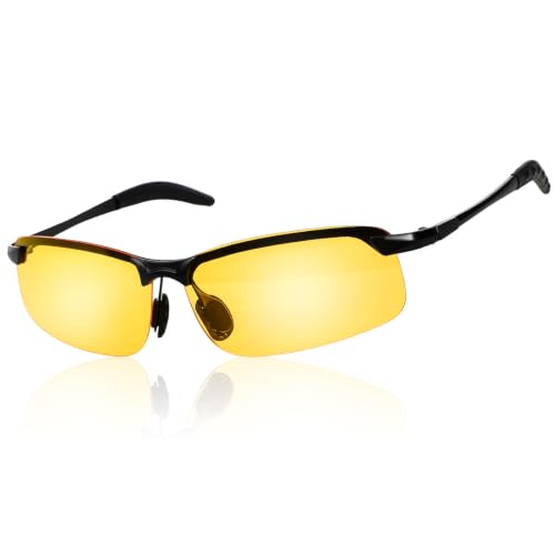 Healeved Gafas de Sol Ligeras y Antideslumbramiento Lentes Amarillas para Conducción de Noche Ideales para Celebracion Verano y Conducción Nocturna Segura para Hombres y Mujeres