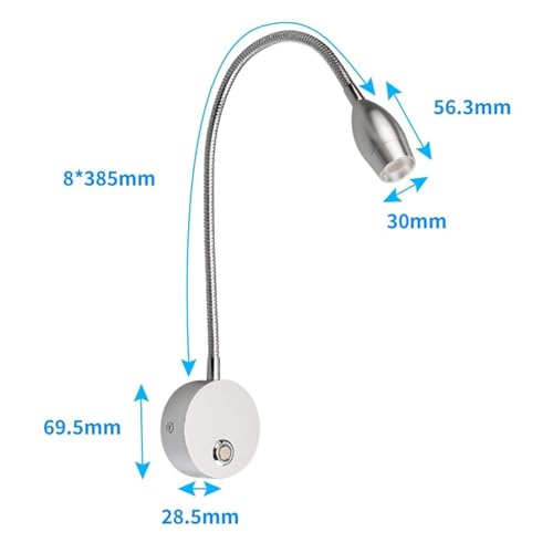 Lámpara para leer en la cama sin molestar con flexo táctil regulable y USB 5