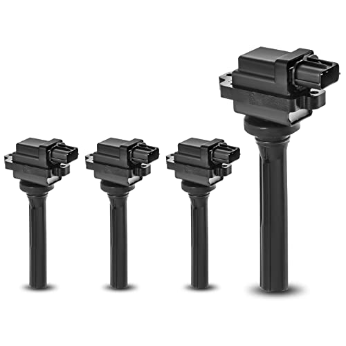 A-Premium Engine Ignition Coil Pack Compatible with Chevrolet Tracker 1999-2004 & Suzuki Aerio, Esteem, Vitara, Grand Vitara, Sidekick, XL-7, Replace# 3341077E20, UF-237, 4-PC Set