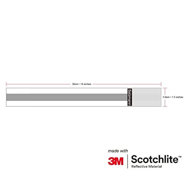 Salzmann Reflective Elastic Arm and Leg Bands | Made with 3M Scotchlite | Set of 4