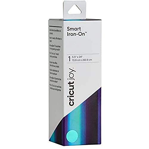 Cricut Smart Iron On (5.5in x 24in, Holographic Cobalt) for Joy Machine - matless Cutting for Shapes...