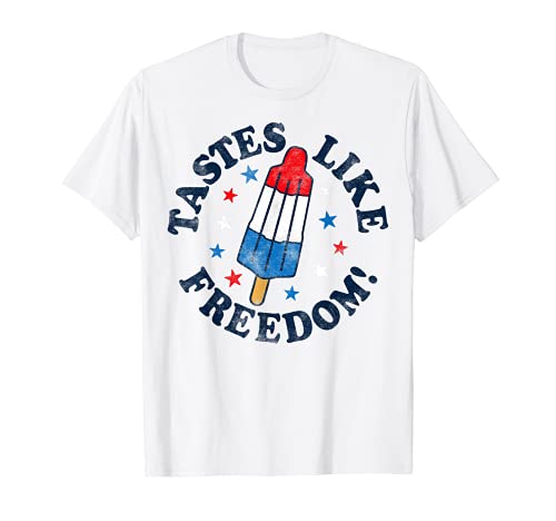 Tastes Like Freedom America Popsicle Graphic T-Shirt