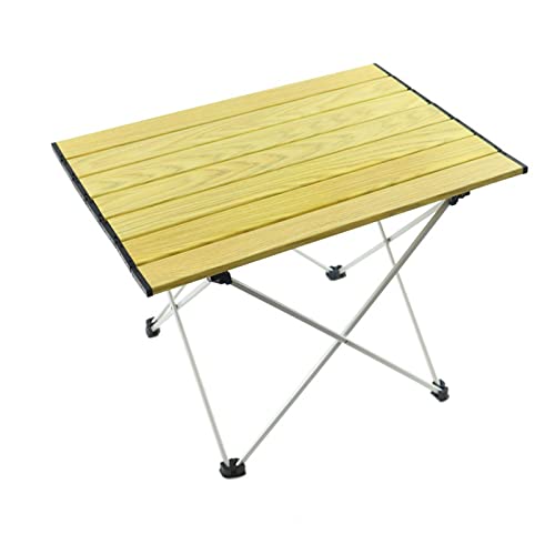 Table pliante avec plateau en aluminium robuste pour un rangement compact