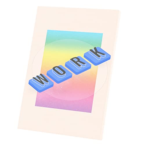 Tableau Décoratif Toile Imprimée Work Keys Nostalgia Affiche Retro Vintage pour Bureau 60x85cm