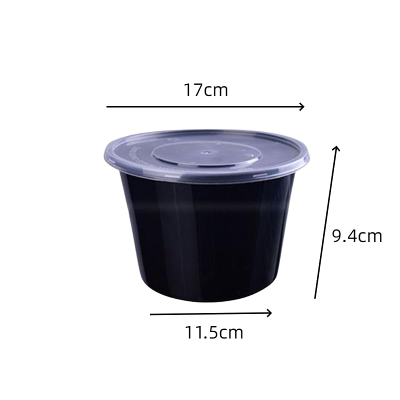 Amazon.co.jp: 50個-蓋付き使い捨てプラスチックデリ食品保存容器、蓋