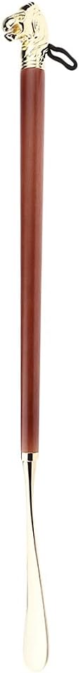 Shoe Horn 58cm Retro Long Metal Shoehorn Brown Wood Handled Lifter Spoon