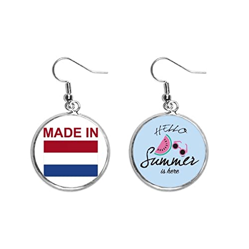 Pendientes de sandía hechos en Holanda para el lóbulo