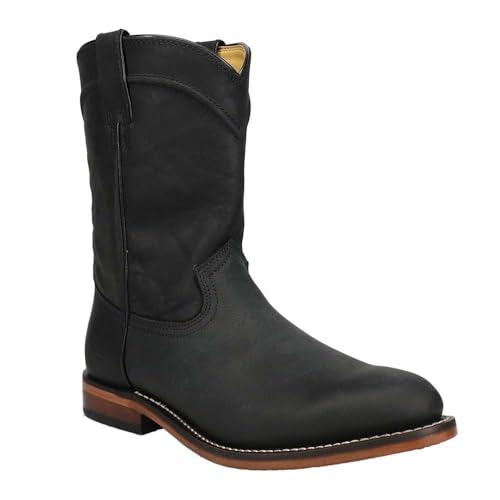 Justin Men’s Braswell 10" Roper Boot – Full Grain Leather Western Boots with Round Toe, Unit Block Heel, Leather Outsole, and Cushioned Insole2