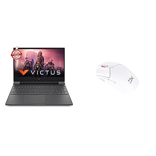 Image of HP Victus Gaming Laptop AMD Ryzen 5 5600H 15.6 inch(39.6 cm) FHD IPS Gaming Laptop & HyperX Pulsefire Haste 2 WHT Wireless