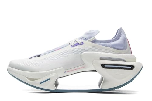 LI-NING Shadow 3 Men's Running Shoes Lightweight High Rebound Sport Racing Training Sneakers Blanc De Blanc/Dim Twilight Blue US 9.5