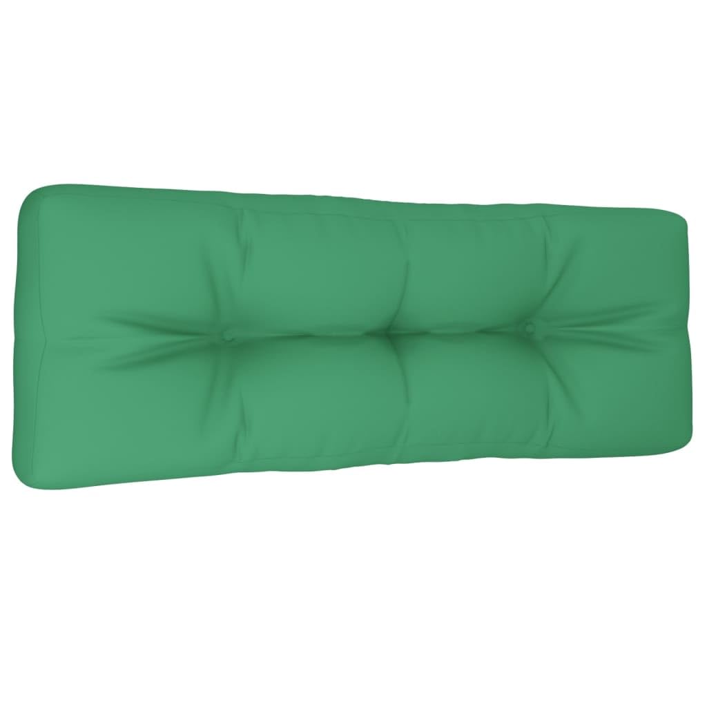 Cojín para palé, color verde, 120 x 40 x 12 cm, tejido impermeable, cómodo, adecuado para muebles de jardín, balcón, terraza, asiento ergonómico, lavable, antideslizante, incluye cremallera