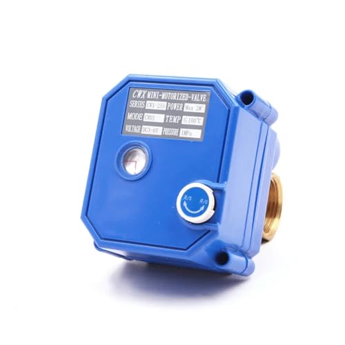 Válvula de bola motorizada de latón de 3/4 de pulgada de 2 vías DC12V con control de 3 cables 4