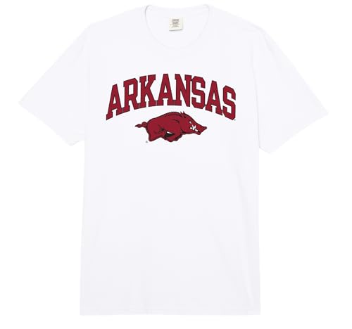 Arkansas Razorbacks Classic White Officially Licensed Comfort Colors Adult Heavyweight T-Shirt