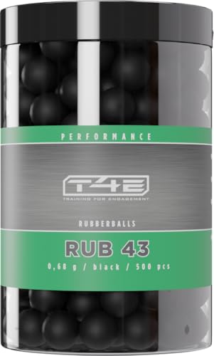 Balles de paintball RUB 43 noires T4E de haute densité pour tir de précision