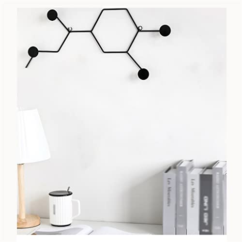 Ganchos para Llaves para Evitar Pérdidas con Perchero de Pared Negro 2