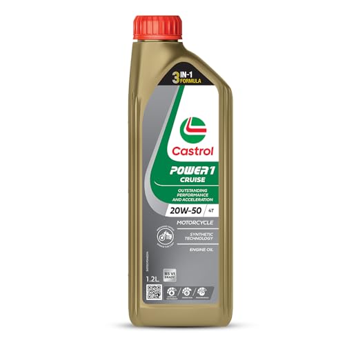 Image of Castrol POWER1 CRUISE 20W-50 4T Synthetic Engine Oil for Bikes | With 3-in-1 Synthetic Technology | Meant for High Performance Bikes | BS VI Ready |1.2 L