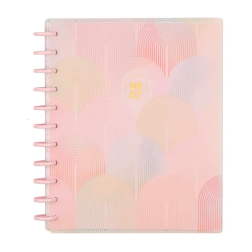 Happy Planner Disc-Bound Planner July 2026June 2027 Includes 3 Extra Months and 2 Sticker Sheets Big Size 8.5 x 11 Dashboard Layout Spring Sherbet